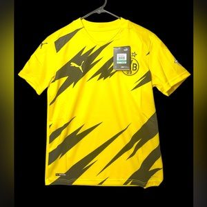 NWT $70 Puma Borussia Dortmund BVB Yellow Soccer Jersey Youth Size L (13-14Y)